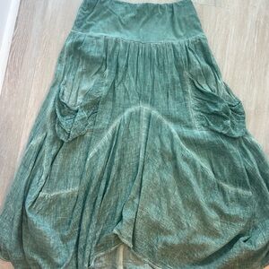 Boho Maxi Skirt Linen with pockets